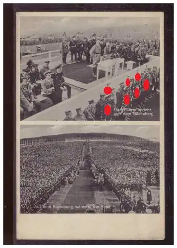 [Propagandapostkarte] Dt- Reich (024591) Propagandakarte Der Führer spricht auf dem Bückeberg, ungebraucht. 