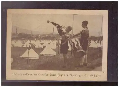 [Propagandapostkarte] Dt- Reich (024605) Propagandakarte, Südwestmarklager der Badischen Hitler-Jugend in Offenburg, gelaufen. 