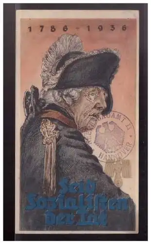 Dt- Reich (024648) Propaganda WHW Türblatt, Seid Sozialisten der Tat, 1935/ 1936