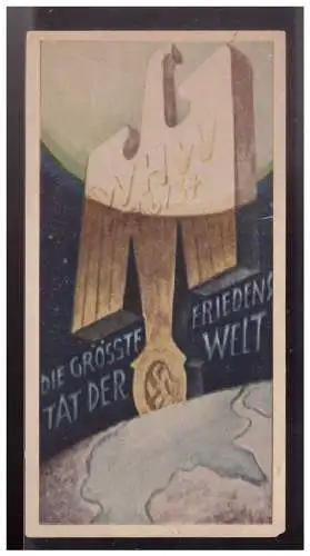Dt- Reich (024653) Propaganda WHW Türblatt, Der größte Friedenstat der Welt, 1936/ 1937