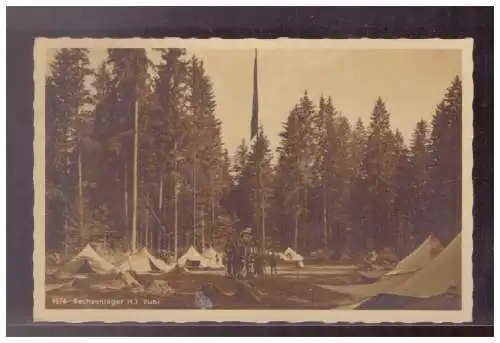 [Propagandapostkarte] Dt- Reich (024655) Propagandakarte Sachsenlager der HJ (Hitlerjugend) Rubi bei Obersdorf, gel. mit Post Werbestempel. 