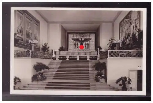 [Propagandapostkarte] Dt-Reich (024689) Propaganda Exposition Internationale Paris 1937, das Deutsche Haus Teilansicht, ungebraucht. 