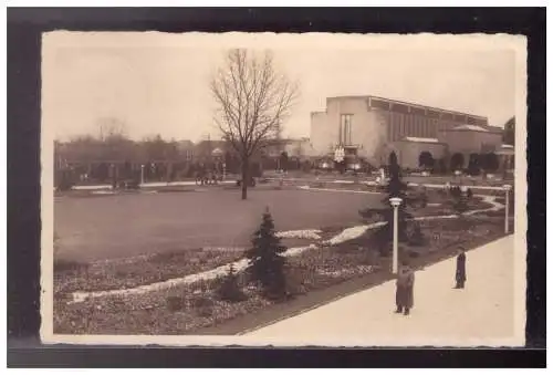 [Propagandapostkarte] Dt-Reich (024691) Propaganda Reichsgartenschau Essen 1938, Großer Blumenhof m. Halle des Reichsnährstandes, gel. 1938. 