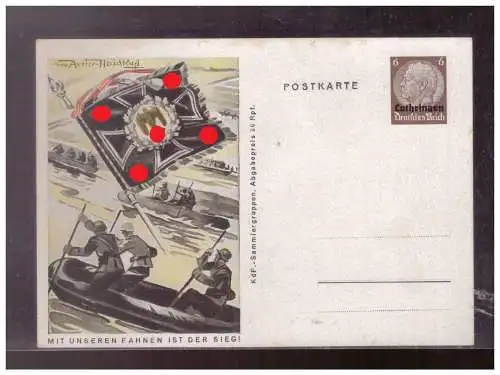 [Propagandapostkarte] Dt- Reich (024784) Propaganda WKII Lothringen Ganzsache P5/ 06 Pioniere, ungebraucht. 