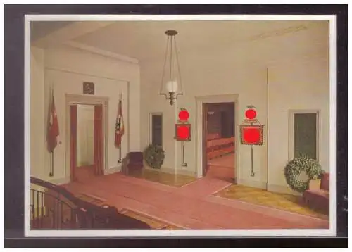 [Propagandapostkarte] Dt- Reich (024800) Propagandakarte München Das braune Haus, Standartensaal mit Durchblick zum Senatorensaal, ungebraucht. 