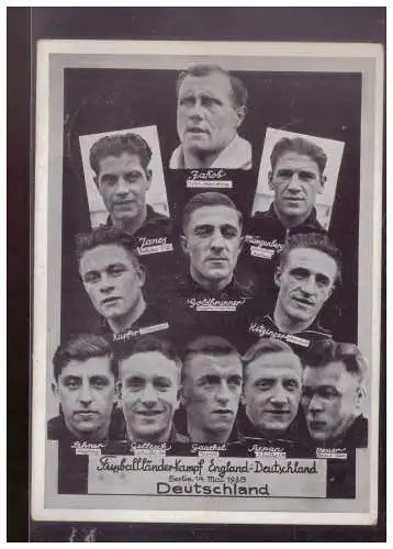 [Propagandapostkarte] Dt- Reich (024806) Propagandakarte Fußballländerkampf England- Deutschland, Belin 14.5.1938, mit 4 versch. blanco SST. 