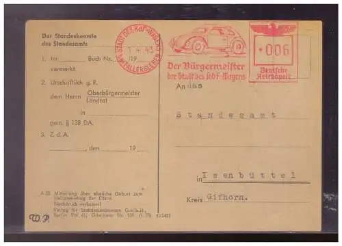 Deutsches Reich  Rundstempel (Datum und/oder Ort klar)