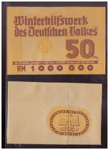 DT- Reich (024845) Propaganda Lotterielos Winterhilfswerk (WHW) 1940/ 41 mit Hülle
