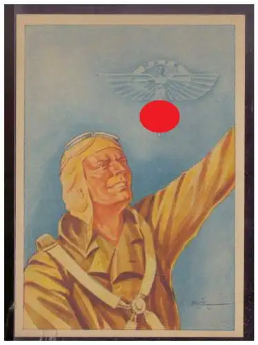 [Propagandapostkarte] Dt- Reich (W00312) Propagandakarte (NSFK) Das NS Fliegerkorps ruft die Jugend zum Dienst in der Luftfahrt, beschrieben. 