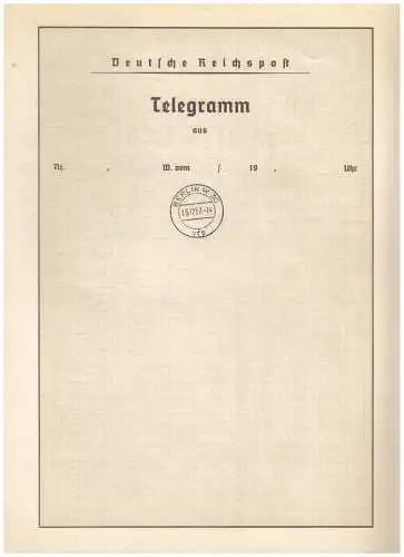 Deutsches Reich  Rundstempel (Datum und/oder Ort klar)