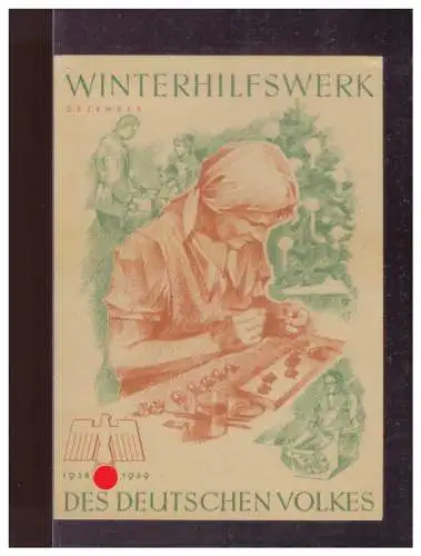 Dt- Reich (024877) Propaganda WHW Türblatt Des Deutschen Volkes, Winterhilfswerk, Dezember 1938/ 1939