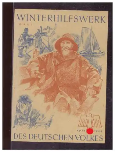 Dt- Reich (024880) Propaganda WHW Türblatt Des Deutschen Volkes, Winterhilfswerk, März 1938/ 1939
