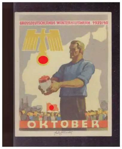 Dt- Reich (024895) Propaganda WHW Türblatt Des Deutschen Volkes, Winterhilfswerk, Oktober 1939/ 1940