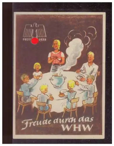 Dt- Reich (024896) Propaganda WHW Türblatt Des Deutschen Volkes, Freude durch das WHW, 1937/ 1938