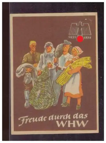 Dt- Reich (024897) Propaganda WHW Türblatt Des Deutschen Volkes, Freude durch das WHW, 1937/ 1938