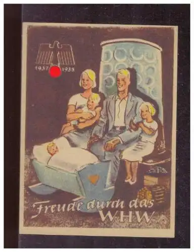 Dt- Reich (024898) Propaganda WHW Türblatt Des Deutschen Volkes, Freude durch das WHW, 1937/ 1938