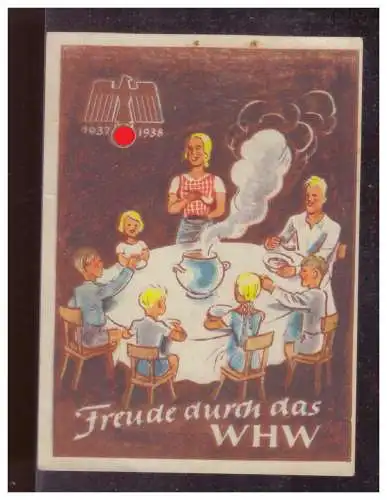 Dt- Reich (024899) Propaganda WHW Türblatt Des Deutschen Volkes, Freude durch das WHW, 1937/ 1938