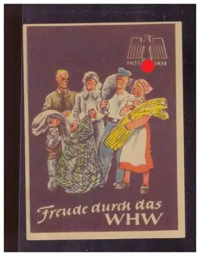 Dt- Reich (024901) Propaganda WHW Türblatt Des Deutschen Volkes, Freude durch das WHW, 1937/ 1938