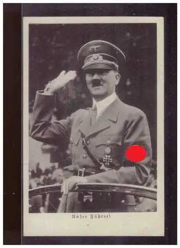 [Propagandapostkarte] Dt- Reich (024906) Propagandakarte A. Hitler Unser Führer, gelaufen SST Kiel 22.8.1938. 