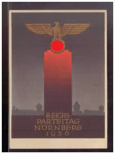 [Propagandapostkarte] Dt- Reich (024928) Propagandakarte Reichsparteitag Nürnberg 1936, ungebraucht. 