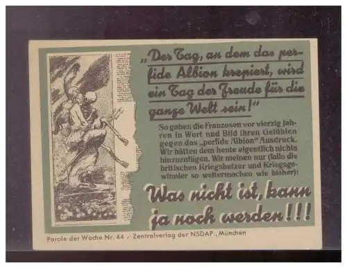 Dt- Reich (024969) Propaganda Parole der Woche Nr 44 Was nicht ist kann ja noch werden! Zentralverlag der NSDAP