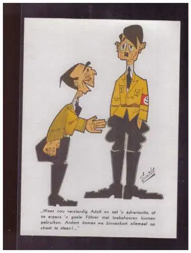 [Propagandapostkarte] Dt- Reich (024971) Propagandakarte Smits Sei jetzt klug, Adolf, und schalt eine Anzeige– oder bring sie an, ungebraucht. 