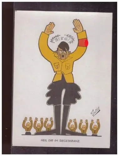 [Propagandapostkarte] Dt- Reich (024975) Propagandakarte Smits Heil Dir im Siegeskranz, ungebraucht. 