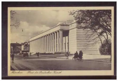 [Propagandapostkarte] Dt- Reich (024501) Propagandakarte München Haus der Deutschen Kunst blanco gest. mit 3 ver. Sonderstempeln. 
