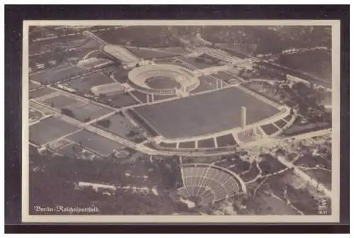 [Propagandapostkarte] Dt- Reich (025502) Propaganda AK Berlin Olympia 1936, Berlin- Reichsportfeld, gelaufen mit TST Berlin. 