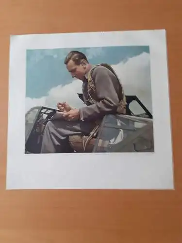 Dt.- Reich (021139) Propagandabild Fritz Wendel errang am 26.4.1939 den absoluten Weltrekord, JUNKERS-WANDKALENDER 1941