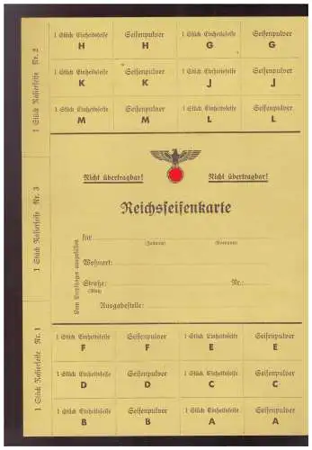 DT- Reich (025022) Propaganda Reichseifenkarte, ungebraucht