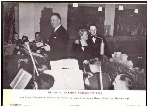 Dt- Reich (020641) Propaganda Pressefoto , WHW Konzert Zugunsten des Kriegshilfswerk