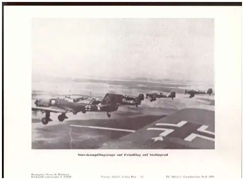 Dt- Reich (020643) Propaganda Pressefoto , H. Hoffmann, Sturzkampfflugzeuge auf Feindflug auf Stalingrad