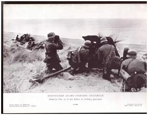 Dt- Reich (020649) Propaganda Pressefoto , H. Hoffmann, Küstenwache an der Dänischen Grenze