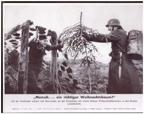 Dt- Reich (020660) Propaganda, Bilderdienst Weber Leipzig, Mensch.... ein richtiger Weihnachtsbaum!