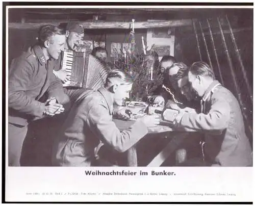 Dt- Reich (020663) Propaganda, Bilderdienst Weber Leipzig, Weihnachtsfeier im Bunker