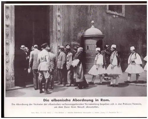 Dt- Reich (020664) Propaganda, Bilderdienst Weber Leipzig, Die albanische Abordnung in Rom