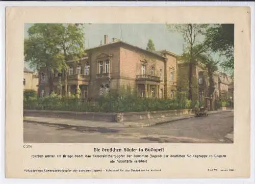 Dt- Reich (005152) Propagandablatt Volksbund für das Deutschtum im Ausland, Die Deutschen Häuser in Budapest
