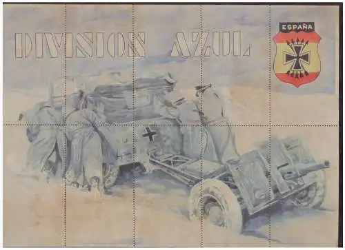 Dt- Reich (006195) Propaganda 10 Essensmarken Division Azul 1940 (Blaue Division Spanien) Blattgröße A4!!    Nach dem Krieg hergestellte Phantasie Produktion!!