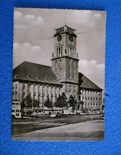 [Echtfotokarte schwarz/weiß] Berlin, Rathaus Schöneberg. 