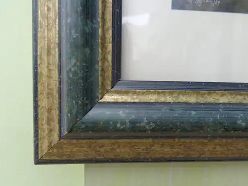 HOLZ BILDERRAHMEN im Antik Stil 31x37/23x29 cm, unbeschädigt, Glas, exzellent
