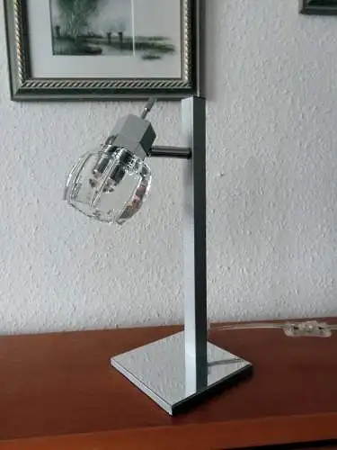 1 MODERNE DESIGNER TISCHLAMPE aus Spanien, LED G9, kleine Lagerspuren, neu-