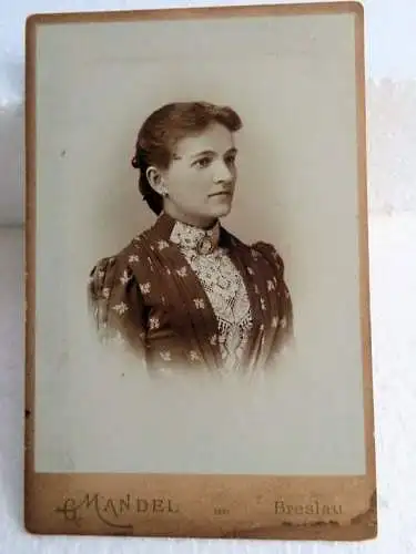 Orig. Porträtfoto, um 1910, Pappe , 105x165 mm, sehr gut, G. Mandel BRESLAU