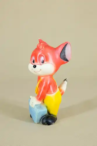 Sammlerfigur FOXI von Rolf Kauka für John Thermoplastic, 1950er