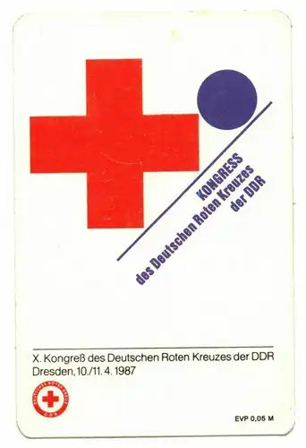 Taschenkalender Kongress des Deutschen Roten Kreuzes der DDR 1986