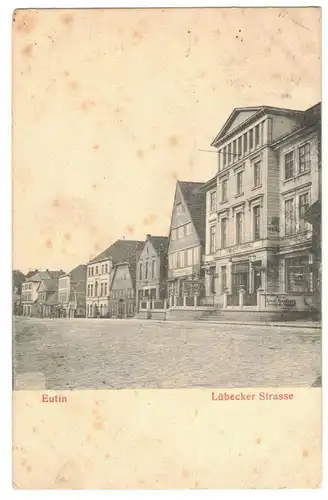Litho Ak Eutin Lübecker Strasse 1905 