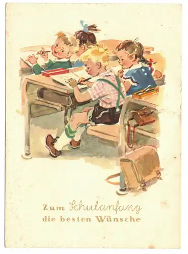 Ak Hanna Roth Schaberschul Kinder drücken Schulbank 1959