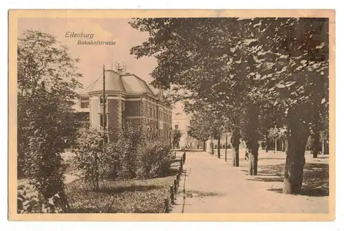 Ak Eilenburg Bahnhofstrasse 1914