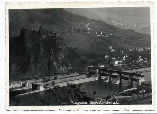 Ansichtskarte Burgruine Schreckenstein a. E. 1938