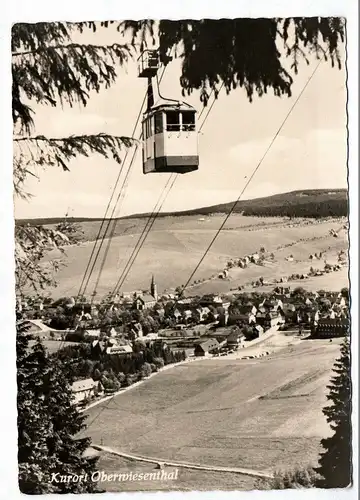 Ansichtskarte Kurort Oberwiesenthal Seilbahn Bergbahn Fichtelberg Schwebebahn